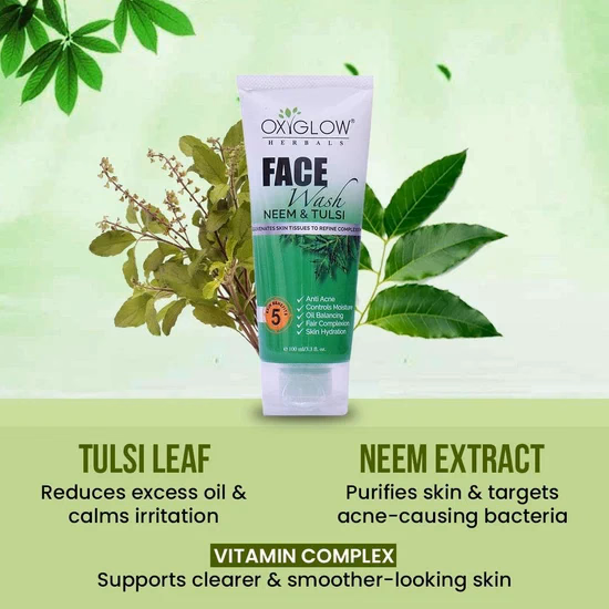 Oxyglow Herbals - Neem & Tulsi - Face Wash