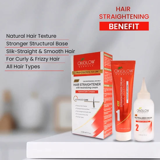 Oxyglow Herbals - Hair Straightener - With Neutralizing Cream