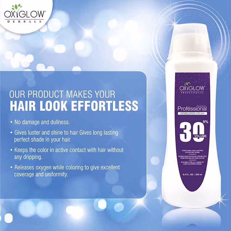 Oxyglow Herbals - Salon Professional Hair Color - Developer Cream 30 Volume (9%) Orange