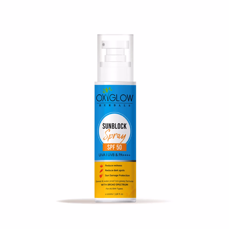 Oxyglow Herbals - Sunblock Spray - SPF 50 PA++++ UVA UVB
