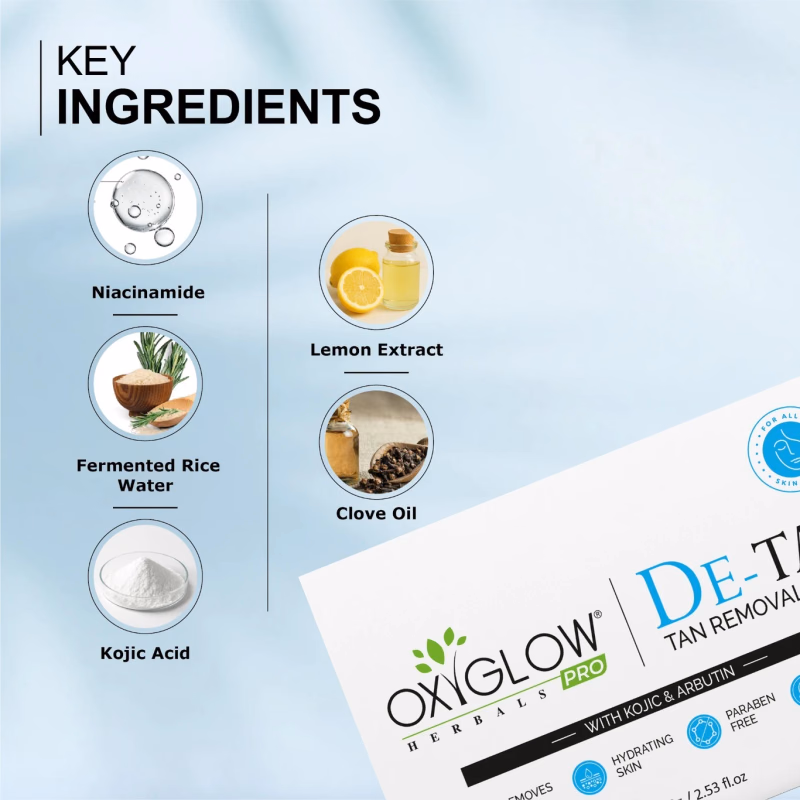 Oxyglow Herbals - D-Tan Removal Cream - With Kojic & Arbutin-