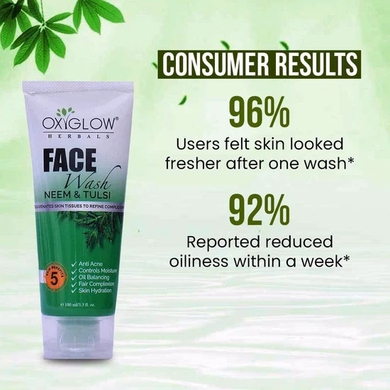 Oxyglow Herbals - Neem & Tulsi - Face Wash