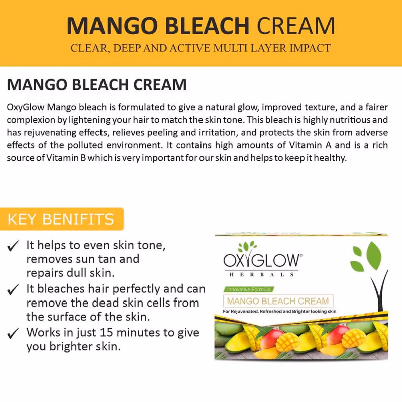 Oxyglow Herbals - Mango - Bleach Cream