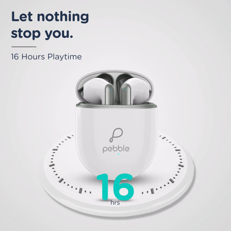 Pebble - White - Duet Pro - Bluetooth Headset
