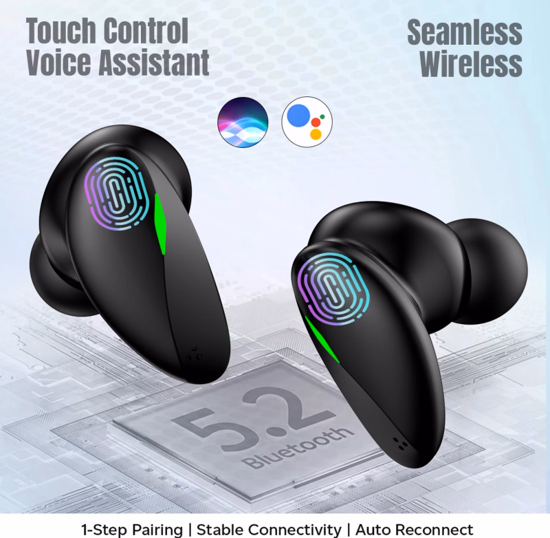 PTron - Black - Basspods 881 - TWS Earbuds