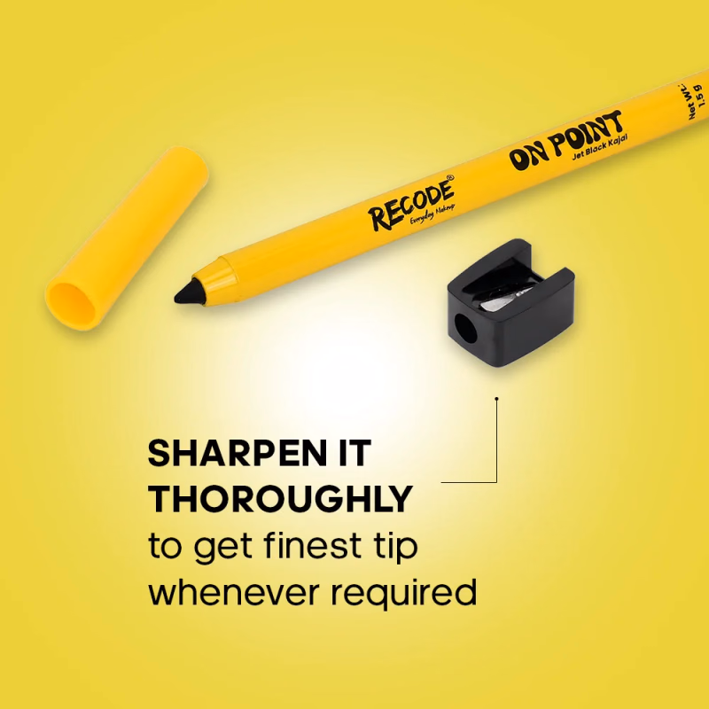 Recode - Black - On-Point - Kajal With Sharpener