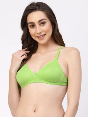 Floret - Lemongreen - T-Shirt Bra- Non Padded & Non-Wired Medium Coverage - T-3005