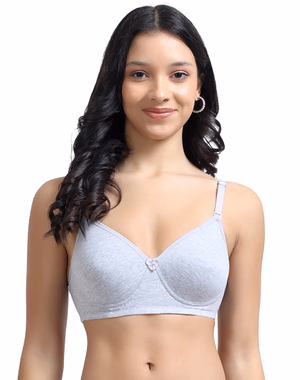 La-brary - Gray - Honeybee - Pushup Padded T-Shirt Bra